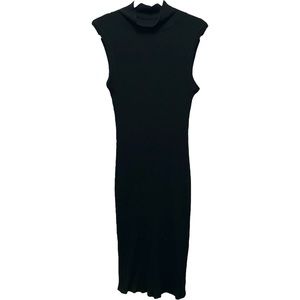 Bordeaux Women’s Sleeveless Mock Neck Ribbed Maxi Bodycon Dress  ‎ Sz M